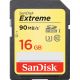 SanDisk Extreme SDHC UHS-I 90MB/s SD Memory Card - 16GB