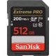SanDisk Extreme PRO 512GB Class 10/UHS-I (U3) V30 SDXC - 200 MB/s Read - SDXC Memory Card