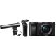 Sony A6400 w/ 16-50 Lens + GP-VPT1 Shooting Grip and ECM-GZ1M Microphone