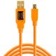 Tether Tools TetherPro USB 2 Male to Mini-B 5-Pin 4.6m Hi-Vis Orange