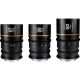 Laowa Nanomorph S35 Prime 3-Lens Bundle (27mm, 35mm, 50mm) (Amber) - (Cine) MFT