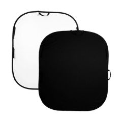 Master Solid Pop-Up Background 6x7' Dual-Sided - Black/White