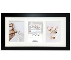 Profile 045 Del Black 20x40/10x15(3) Picture Frame