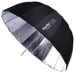 Phottix Premio Reflective Umbrella, Silver & Black - 120cm