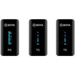 BOYA BY-XM6-K2 Ultra Compact 2.4GHz Wireless Microphone (1xRX & 2xTX) with Charging Case