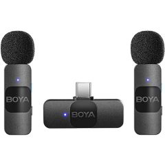 BOYA BY-V20 2.4GHz Dual-Channel Wireless Microphone System for Type-C Devices
