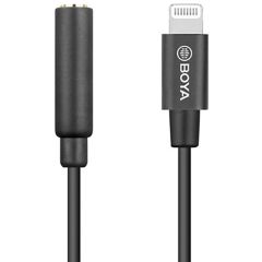 BOYA BY-K3 3.5mm Female TRRS to Male Lightning Adapter Cable 6cm Length