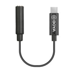 BOYA BY-K4 3.5mm Female TRRS to Male Type-C Adapter Cable 6cm Length
