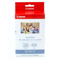 Canon KC36IP Ink/Paper Pack Credit Card Size 86x54mm to Suit Selphy CP Series