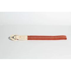 CURA CSS-200RD/SV 3i Braided Silk Lanyard Patch Leather (20 cm) Red/Silver