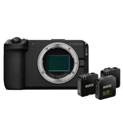 Canon EOS R6 V Body with RØDE Wireless GO (Gen 3) Compact Microphone System