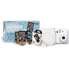 FujiFilm Instax mini 12 Instant Photo Kit - Clay White