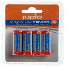 Jupio 4 x Rechargeable AA Batteries (2700mAh)