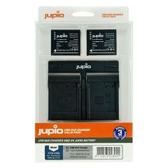 Jupio 2x Panasonic DMW-BLG10 Battery + Dual USB Charger Kit