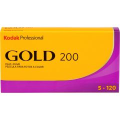 Kodak Gold 200 ISO Professional 120 Roll (5 Pack) - Colour Negative Film