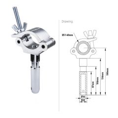Kupo KCP-854 Mighty Half Coupler with 28mm Spigot