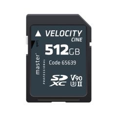 Master SDXC Velocity CINE 512GB - V90 Video Speed Class 2000x 300MB/s UHS-II U3
