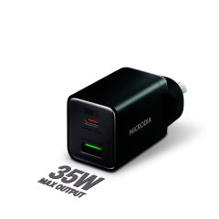 MICRODIA SMARTCube Nano 35W Dual Port GaN Wall Charger - Black