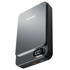 MICRODIA SnapPower Aluminaire 35W (15W + 20W) Magnetic Power Bank 10,000mAh - Charcoal
