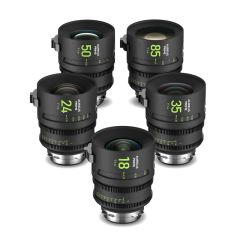 NiSi Aureus Prime Full Frame T1.4 Cinema Lens Kit – 18mm, 24mm, 35mm, 50mm, 85mm + Hard Case (PL Mount)