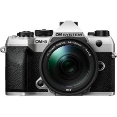 OM System OM-5 Mark II Silver Body w/ 14-150mm f/4.0-5.6 Mark II Lens Compact System Camera