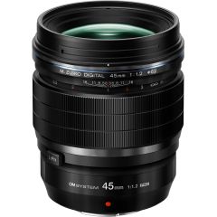 OM SYSTEM PRO 45mm f/1.2 Black Lens