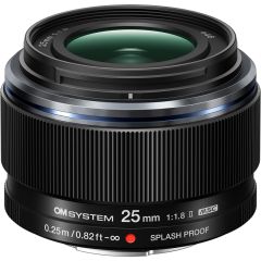 OM System M.Zuiko Digital 25mm f/1.8 II Lens Black