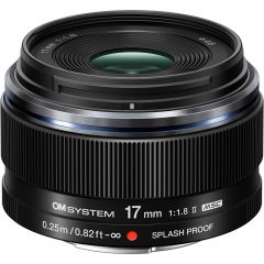 OM System M.Zuiko Digital 17mm f/1.8 II Lens Black