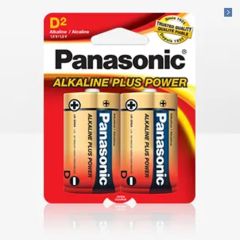 Panasonic D Size 2 Pack Alkaline Battery