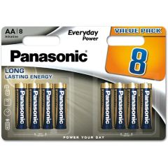 Panasonic AA 8 Pack Alkaline Battery