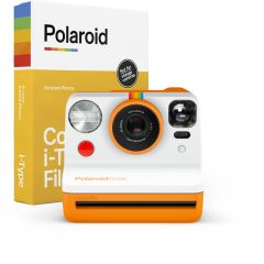 Polaroid Now - Orange i-Type Instant Camera w/ BONUS Film (8 Exposures)