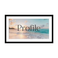 Profile Decorator Panoramic Matt Black Timber Photo Frame (20x40/12x33)