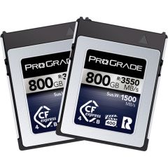 ProGrade Digital 800GB CFexpress Type B 4.0 VPG 400 Memory Card 2 Pack (Iridium)