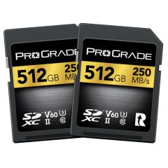 ProGrade Digital 512GB SDXC UHS-II V60 Memory Card 2 Pack (Gold)