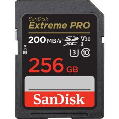 SanDisk Extreme PRO 256GB UHS-I (U3) V30 SDXC - 200 MB/s Read - SD Memory Card