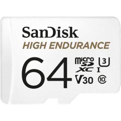 SanDisk High Endurance microSDHC 64GB 100MB/s R 40MB/s W UHS-I C10 U3 V30 Card