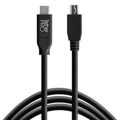 Tether Tools TetherPro USB-C to USB 2.0 Mini-B 5-Pin 4.6m Black