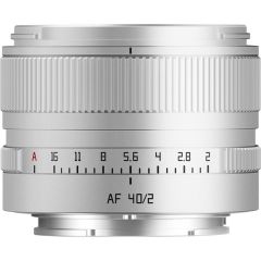 TTArtisan 40mm f/2 AF Sony E Mount Lens Silver