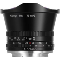 TTArtisan 7.5mm f/2 Fisheye Fujifilm X Mount Lens Black