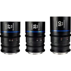 Laowa Nanomorph S35 Prime 3-Lens Bundle (27mm, 35mm, 50mm) (Blue) - (Cine) MFT