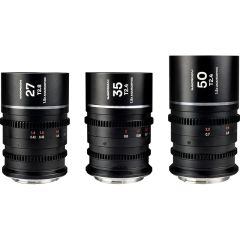 Laowa Nanomorph S35 Prime 3-Lens Bundle (27mm, 35mm, 50mm) (Silver) - (Cine) DL