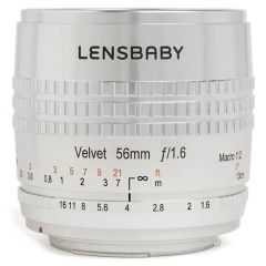 Lensbaby Velvet 56mm f/1.6 SE Lens for Canon EF (Silver)
