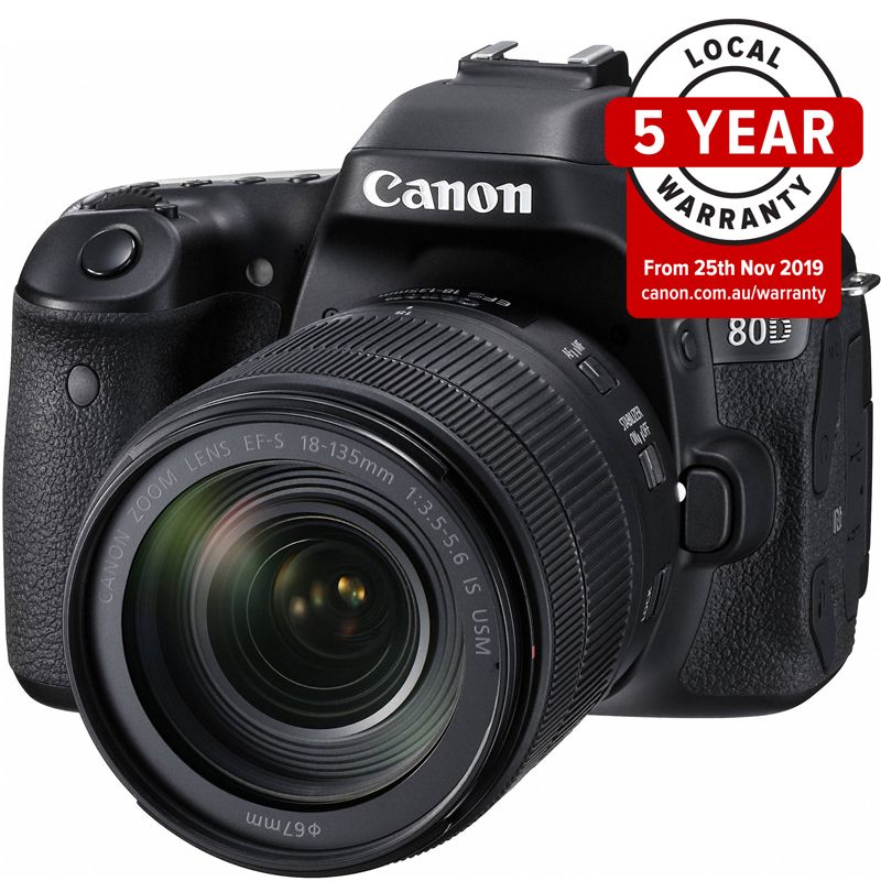 Buy Canon 80D + 18-135mm IS USM Lens best price online | Camera