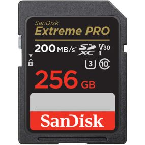 SanDisk Extreme PRO 256GB UHS-I (U3) V30 SDXC - 200 MB/s Read - SD Memory Card