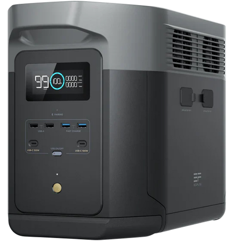 EcoFlow DELTA 2 Max (1900) Power Station with Max 2400W AC output & Built in 1900Wh (158Ah@12V) Battery
