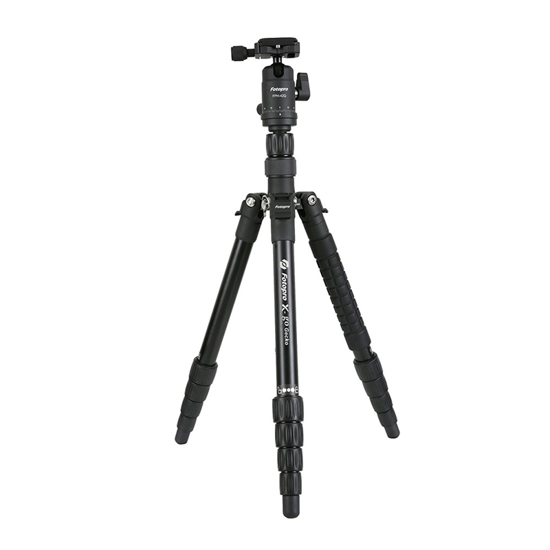 Fotopro X-GO Gecko Aluminum Adventure Tripod with 42Q Ball Head (Black)