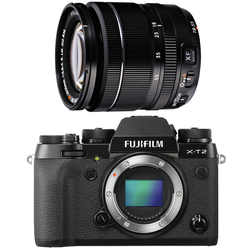 FujiFilm X-T2 Compact System Camera and Fujinon XF 18-55mm f/2.8-4 R LM OIS Lens Bundle