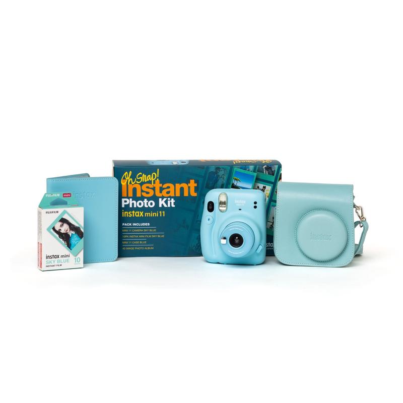 FujiFilm Instax Mini 11 BUNDLE Instant Camera - Sky Blue - includes Case, Film & Album