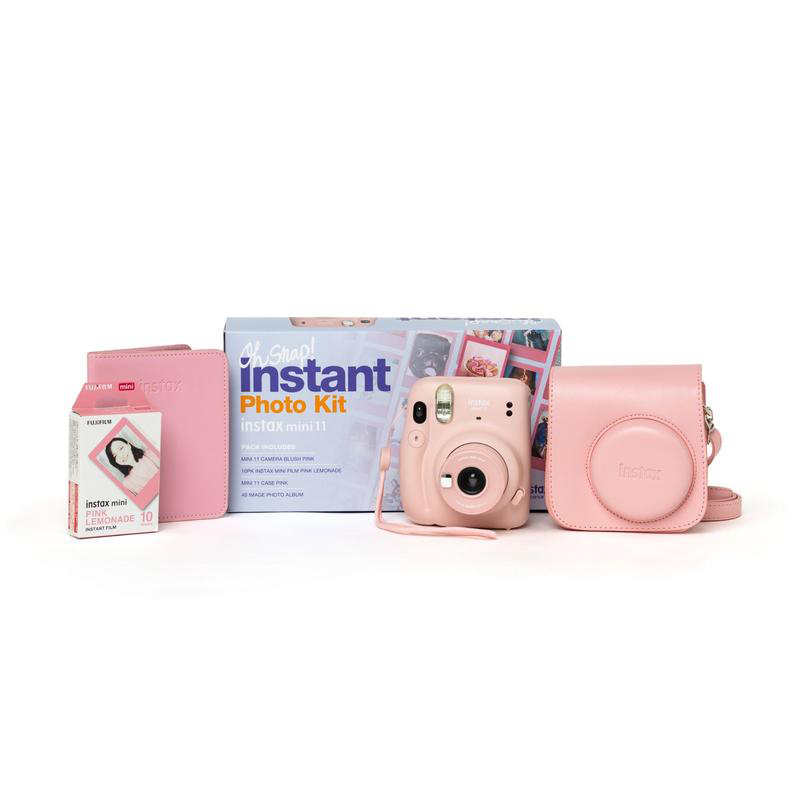 FujiFilm Instax Mini 11 BUNDLE Instant Camera - Blush Pink - includes Case, Film & Album