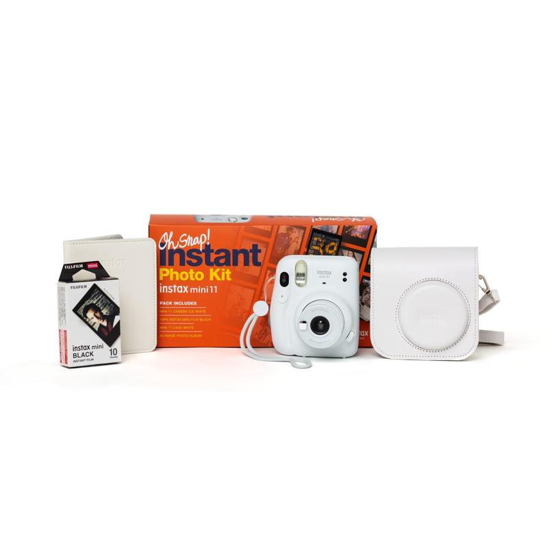 FujiFilm Instax Mini 11 BUNDLE Instant Camera - Ice White - includes Case, Film & Album